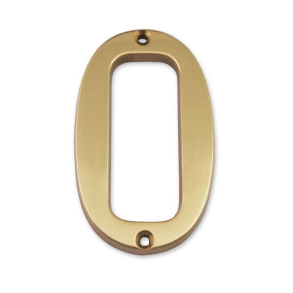 Chiffre laiton massif 0 hauteur 97mm