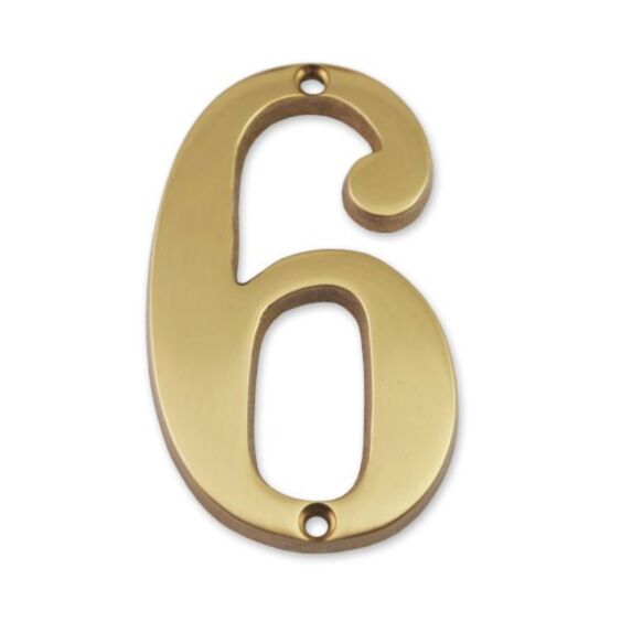 Chiffre laiton massif 6 hauteur 97mm