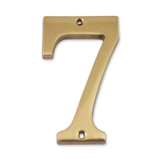 Chiffre laiton massif 7 hauteur 97mm