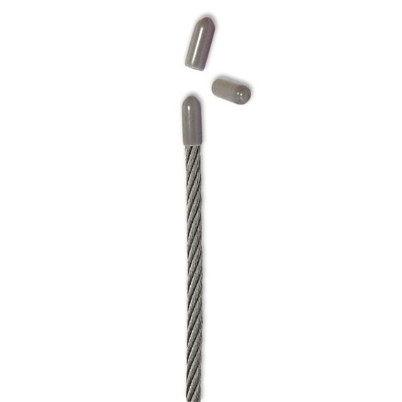 12 Embouts gris pour câble