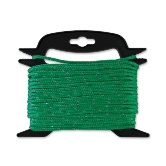 Corde réfléchissante polypropylène vert Ø 4,8mm L. 15 m rési