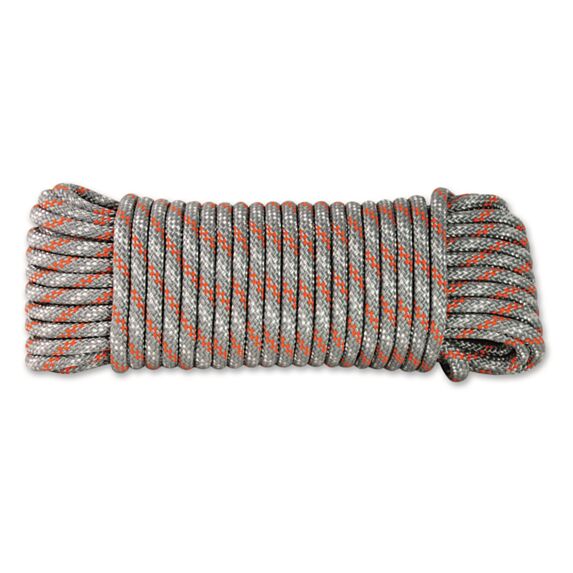 Corde polypropylène tressée 450 kg ∅ 6 mm L.15 m gris/orange -  CHAPUIS