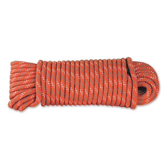 Corde polypropylène tressée 450 kg ∅ 6 mm L.15 m grise/orange - CHAPUIS