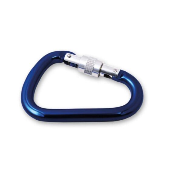 Porte-mousqueton à linguet et vis de sécurité