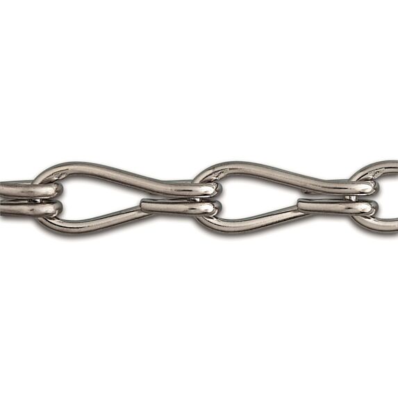 Chaîne non soudée maille double torsion acier nickelé 5 kg ∅ 1,5 mm L.2,5 m - CHAPUIS
