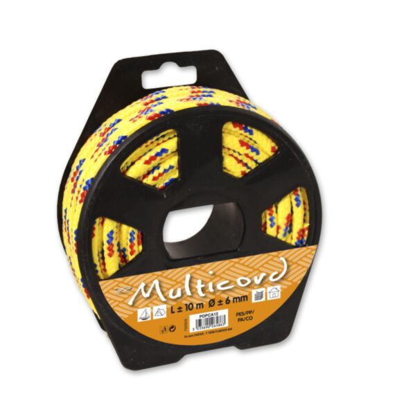 Corde tressée 6mm polypropylene/polyester/polyamide 10m - CHAPUIS