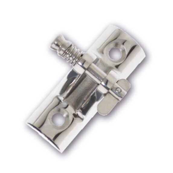 Platine de capote avec axe amovible - acier inoxydable - diamètre axe 8 mm - dimensions platine 60 x 18 mm - CHAPUIS