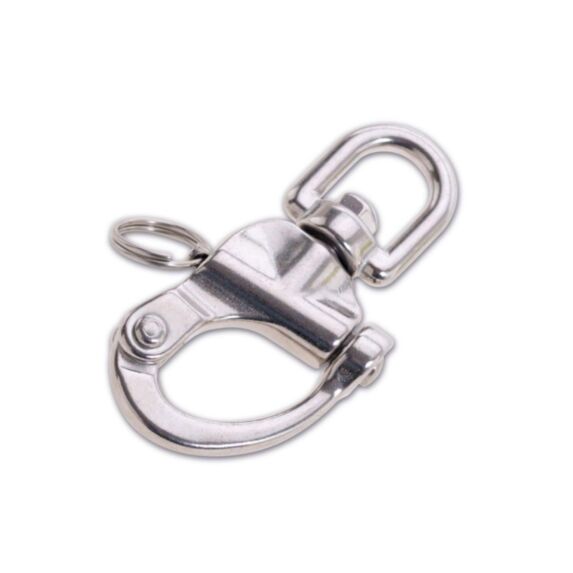 Mousqueton de drisse à émerillon tournant - acier inoxydable - charge de travail indicative 670 kg - longueur 87 mm - CHAPUIS