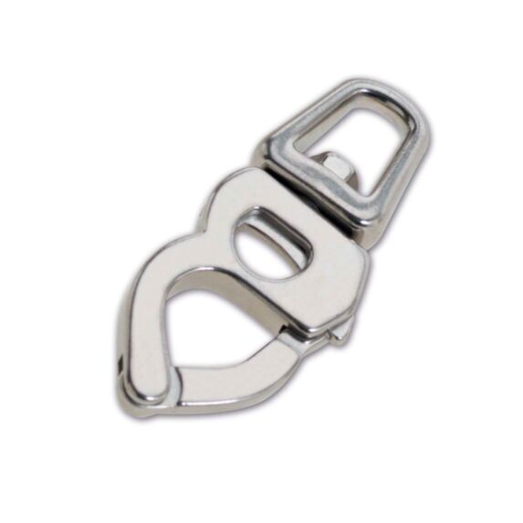 Mousqueton d'écoute à émerillon - acier inoxydable - charge de travail indicative 150 kg - longueur 85 mm - CHAPUIS