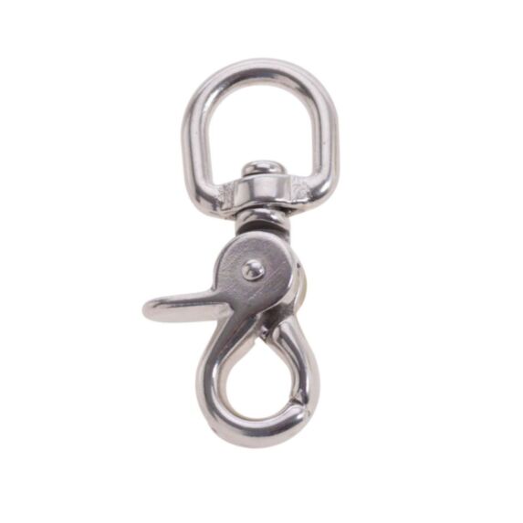 Mousqueton à pince à largage rapide avec touret  - acier inoxydable - charge de travail indicative 90 kg - longueur 66 mm - CHAPUIS