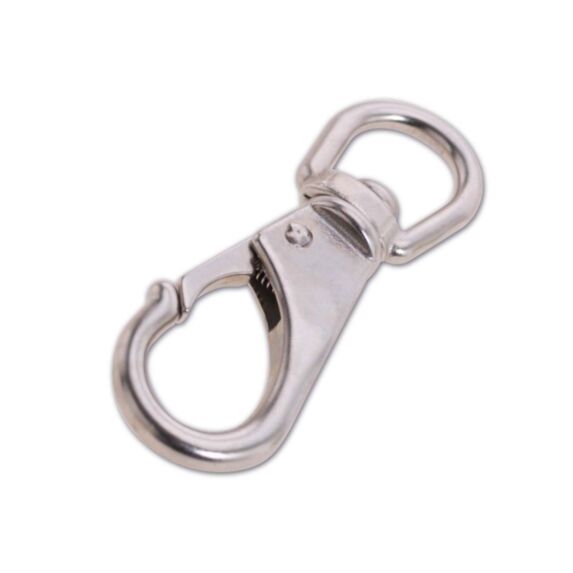 Mousqueton à linguet et touret à largage rapide  - acier inoxydable - charge de travail indicative 43 kg - longueur 85 mm - CHAPUIS