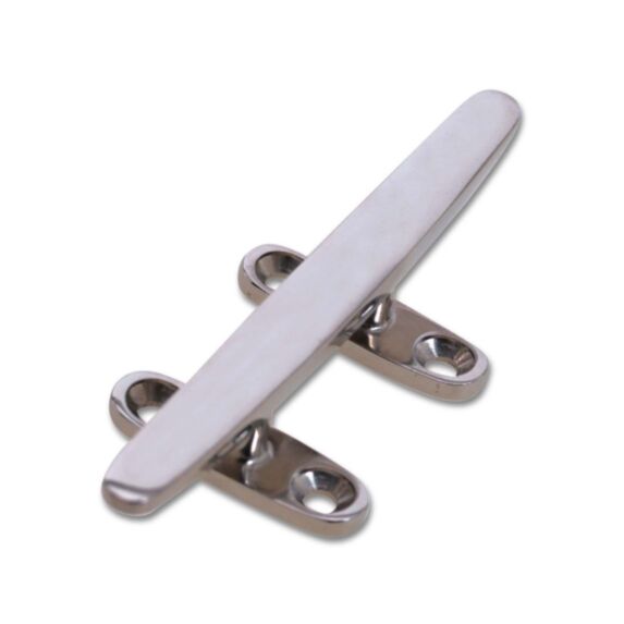 Taquet d'amarrage plat - acier inoxydable poli - longueur 124 mm - CHAPUIS