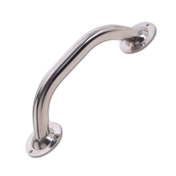 Poignée avec platine - acier inoxydable - diamètre 22 mm - diamètre de perçage 5 mm - diamètre de la platine 60 mm - CHAPUIS