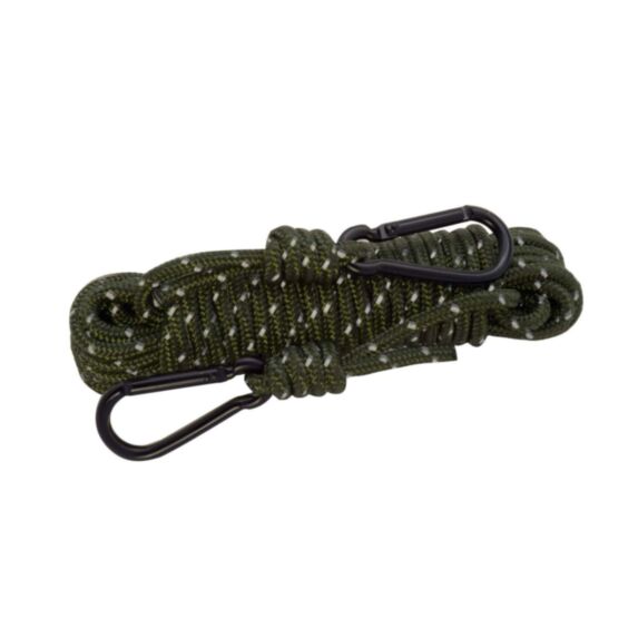 Corde réfléchissante polyester avec 2 mousquetons aluminium Ø5mm 7,5m max 300kg vert - CHAPUIS