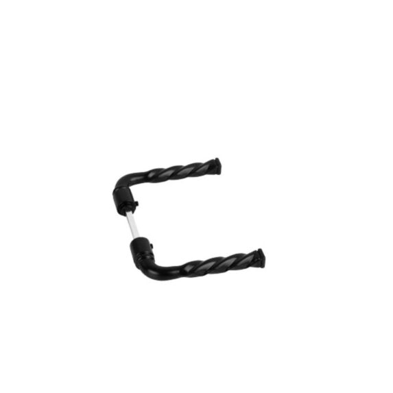 Béquille double Portail Torsadée aluminium noir (carré 6 + f