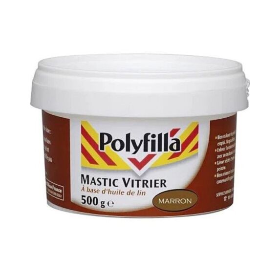 Mastic Vitrier Universel 500gr Marron - PLOYFILLA