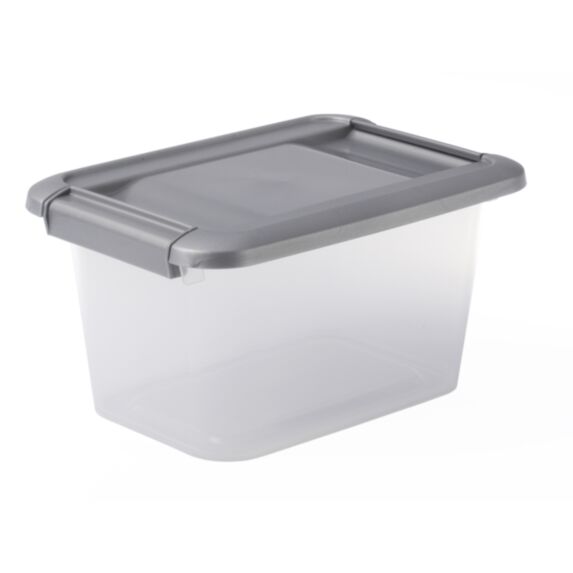 Bac de rangement living box 5L argent - SUNDIS