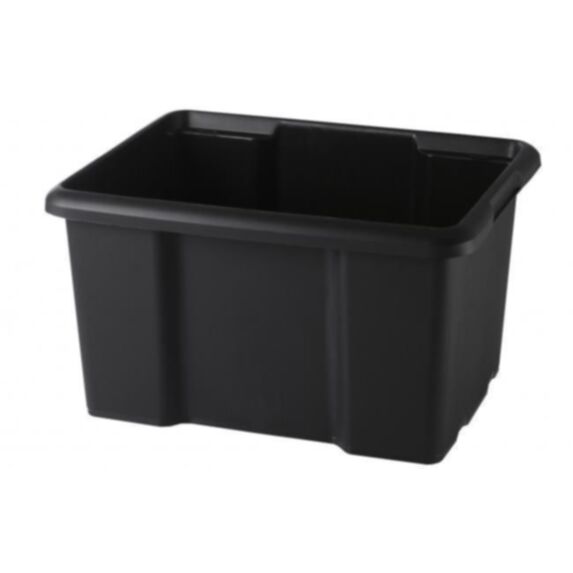 Bac de rangement en plastique 45 L noir - SUNDIS