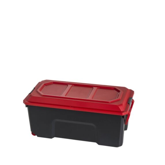 Malle de rangement Camper noir/rouge 75L - SUNDIS