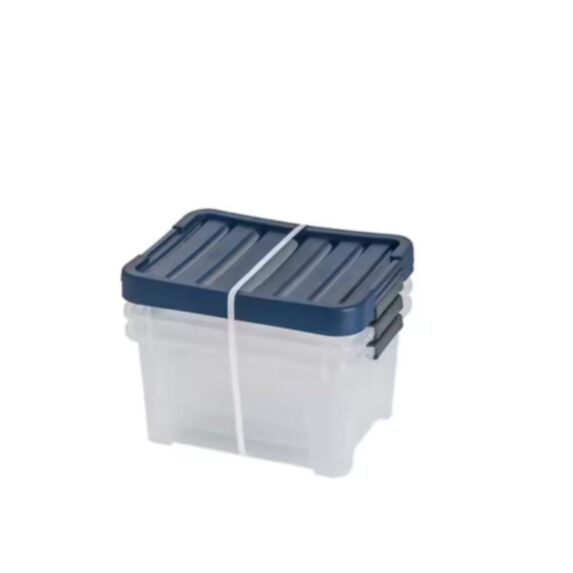 3 boîtes de rangement 24L Wave Box couvercle bleu - SUNDIS