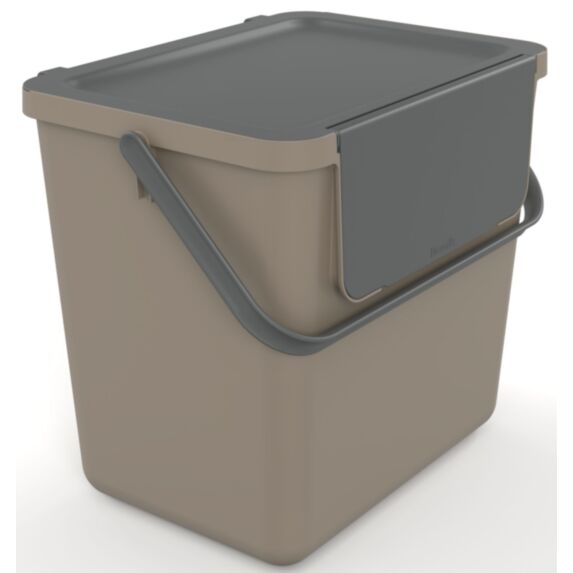 Poubelle de tri Loops Polypropylène Taupe 25L - SUNDIS