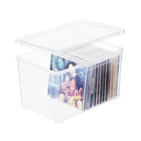 Boîte de rangement Clear box CD/DVD 5 L transparent - SUNDIS