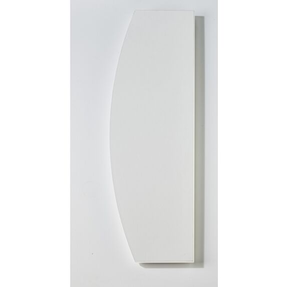 Tablette bois 18mm bombée 80x25cm blanche