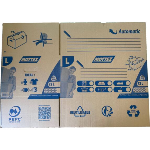 Carton double cannelure 72 L - MOTTEZ