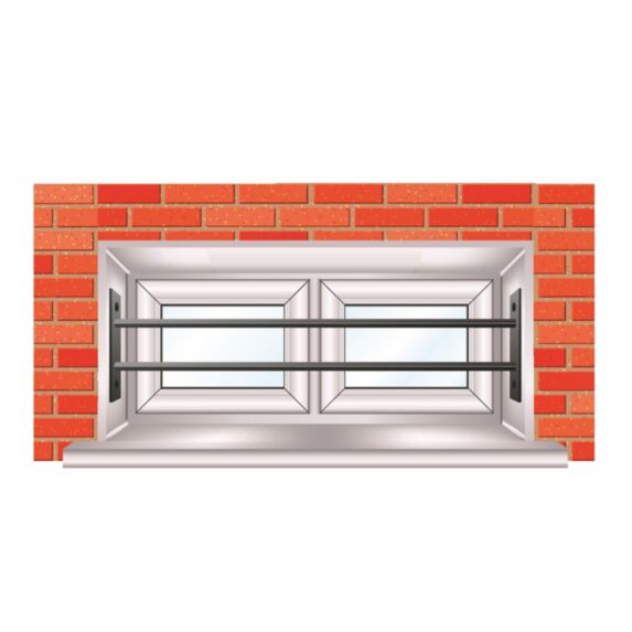 Barreau de sécurité télescopique 30 à 55 cm pour hauteur fenêtre 26 à 39 cm Mottez