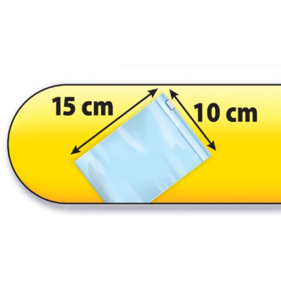 Set de 10 sachets plastiques transparents 15 x 10 cm - MOTTEZ