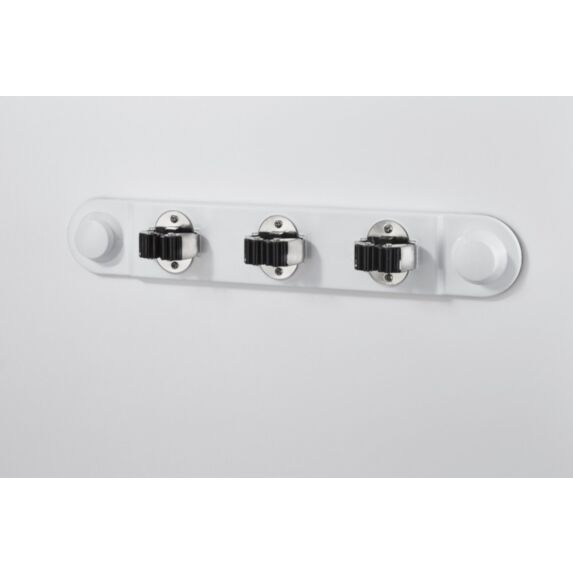 Support 3 blocs manches à ventouse blanc - MOTTEZ