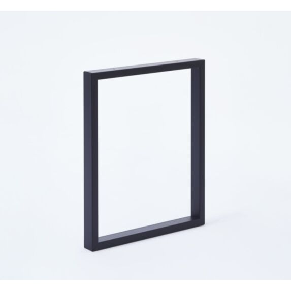 Pied de table rectangulaire en métal noir L. 40 x H. 39 cm