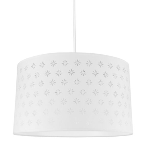 Suspension ronde Fleurs Ø40 x H 23 cm blanc - OSTARIA