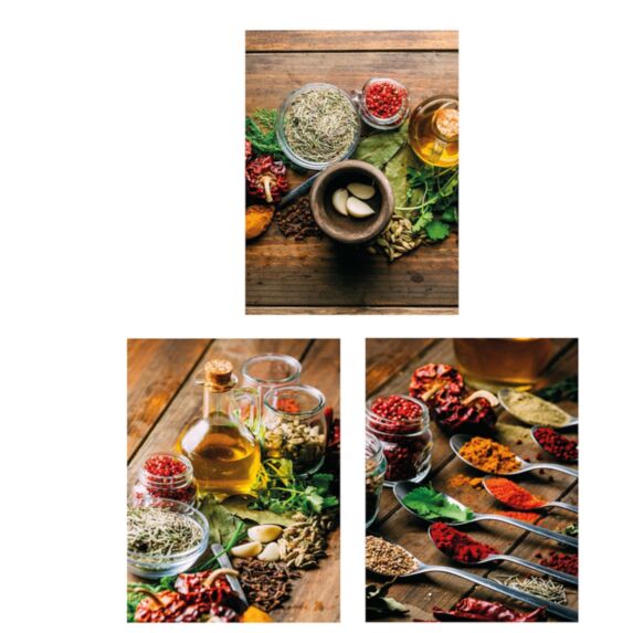 Toile imprimée 'Saveurs' 30x40cm 3 assorties - OSTARIA