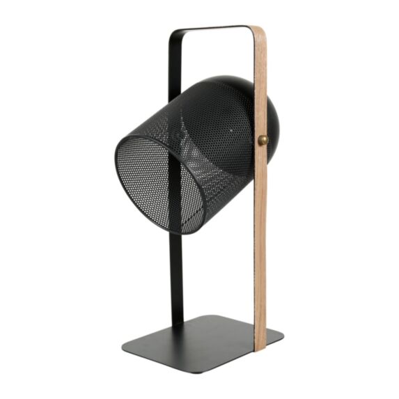 Lampe Spot métal anse bois noire - OSTARIA