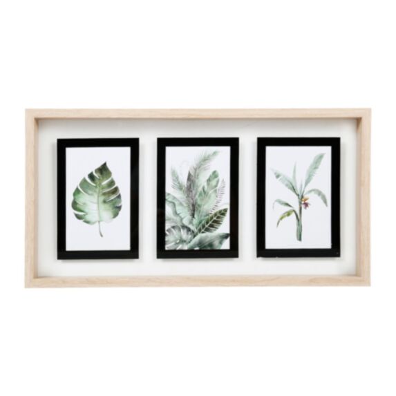 Pêle-mèle Néo 3 vues 47 x 24 cm bois/verre - OSTARIA