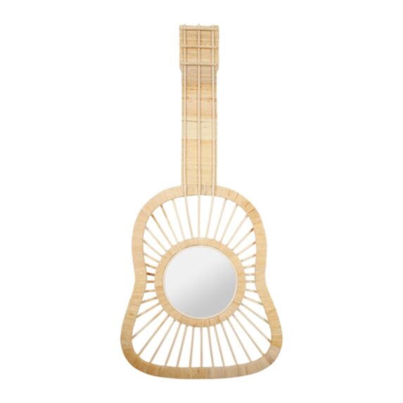 Miroir à suspendre Rotin Guitare 78x35,5x2cm
