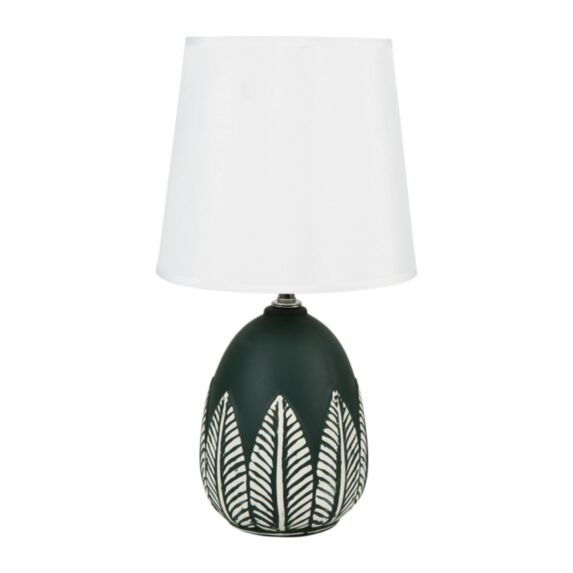 Lampe céramique en Céramique Sores Vert Olive Mat 20x20x38cm 220V 60W