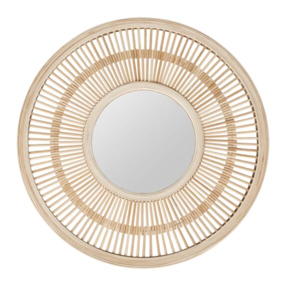 Miroir rond bois Origines Ø50 cm naturel - OSTARIA