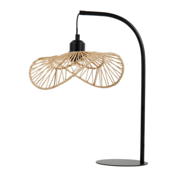 Lampe céramique Corde Métal Ozana Naturelle 45x24,5x32cm 220V 60W