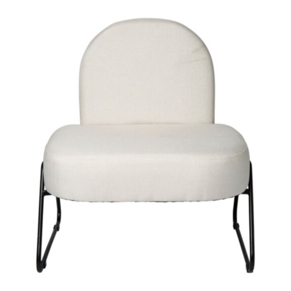 Fauteuil Polyester Lin Auguste 76x72x78cm