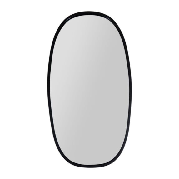 Miroir Ovoide Noir métal 28,5x53cm