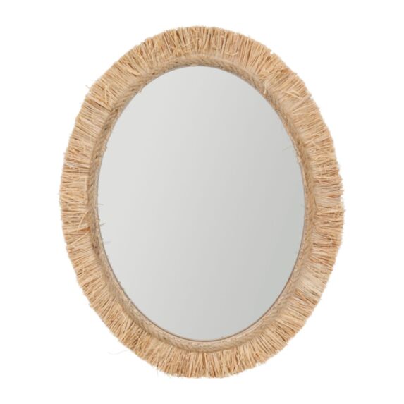Miroir Bohème Naturel Rafia MDF 50x40cm