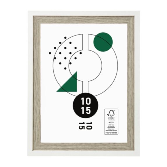 Cadre photo Cali marron/blanc 10 x 15 cm - OSTARIA