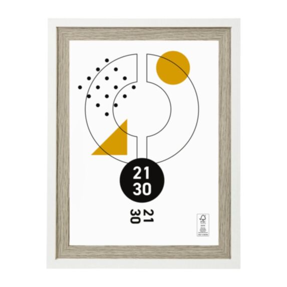 Cadre photo Cali marron/blanc 21 x 30 cm - OSTARIA