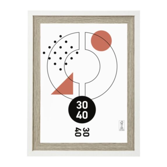 Cadre photo Cali marron/blanc 30 x 40 cm - OSTARIA