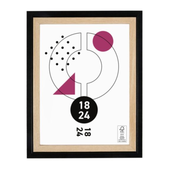 Cadre photo Cali bois/noir 18 x 24 cm - OSTARIA