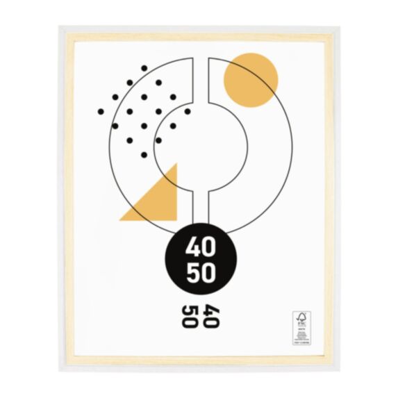 Cadre photo Cali bois/blanc 40 x 50 cm - OSTARIA