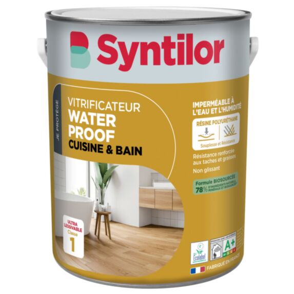 Vitrificateur cuisine & bain biosourcé incolore satiné 2,5L - SYNTILOR