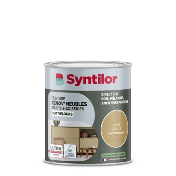 Peinture Renov meubles et objets orge grillé velours 0,25L - SYNTILOR